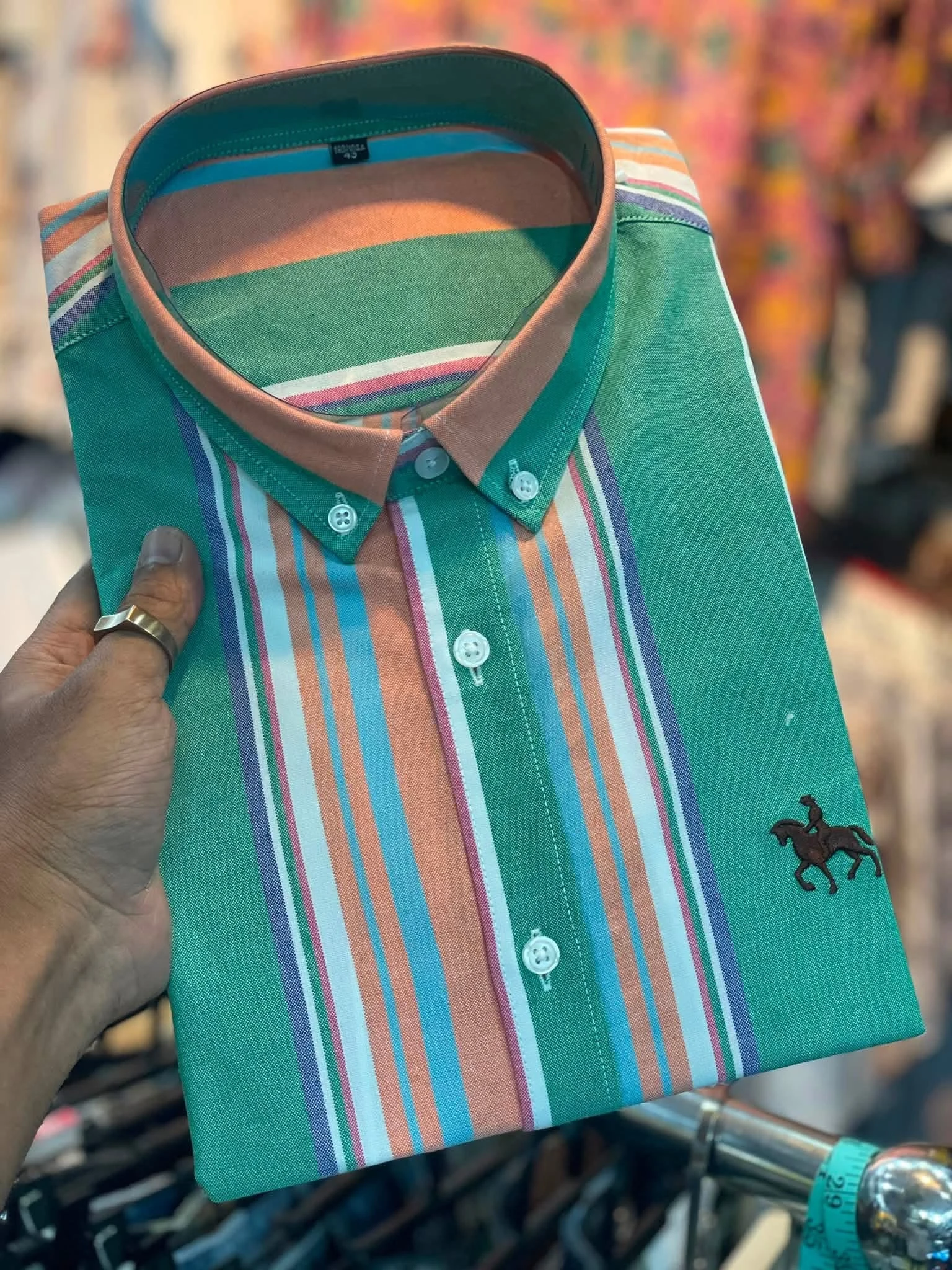 Chinis Premium Oxford Cotton Multicolor Striped Casual Shirt – New Arrival! 👔